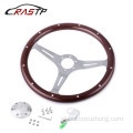 China Classic Wood Grain Silver Spoke Steering Wheel Manufactory